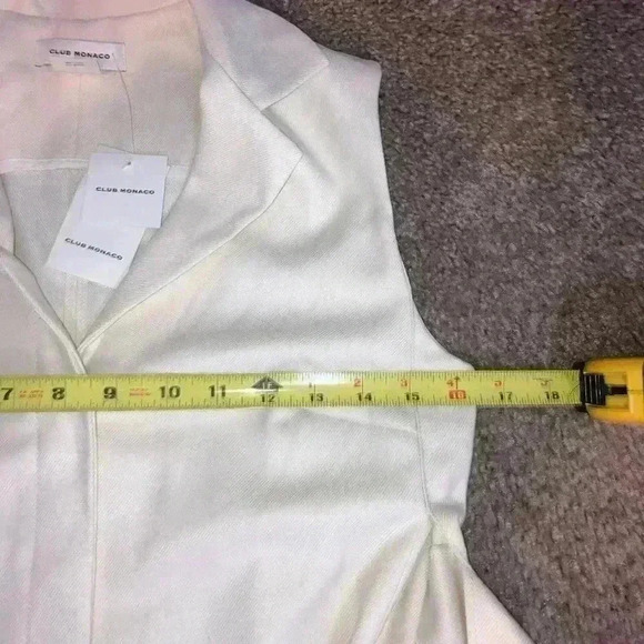 Club Monaco Half Belted Dress Robe Cream - Picture 13 of 15